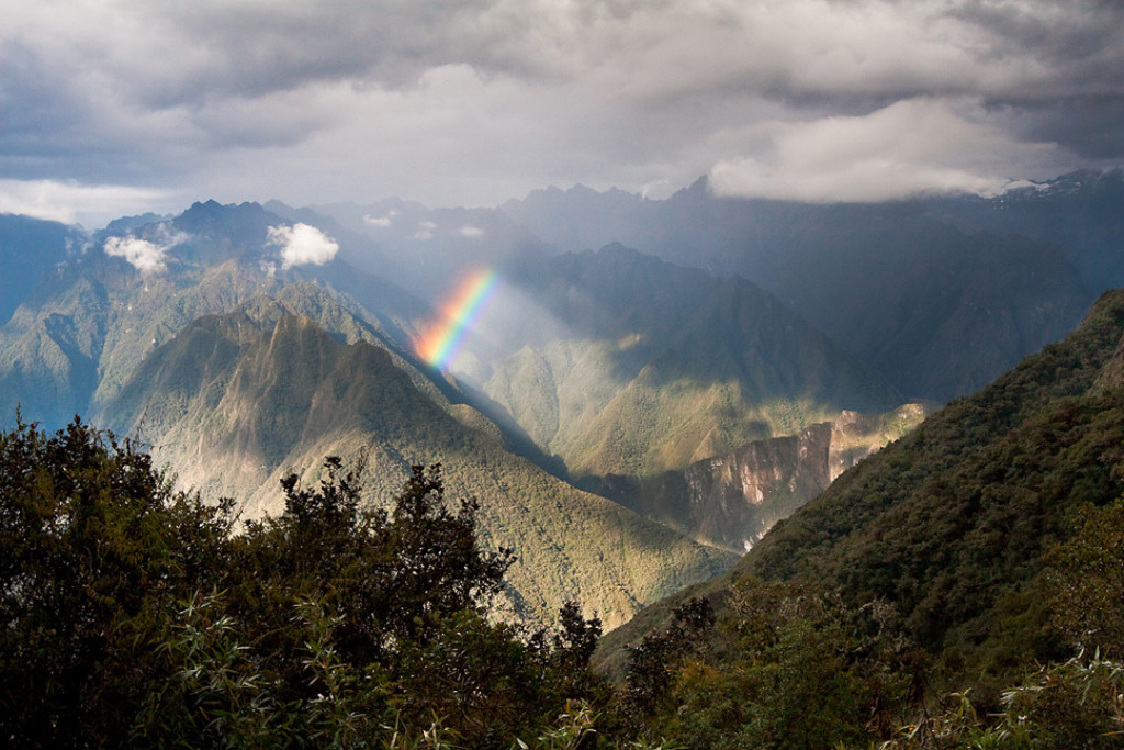 Inca Trail Rainbow over Valley