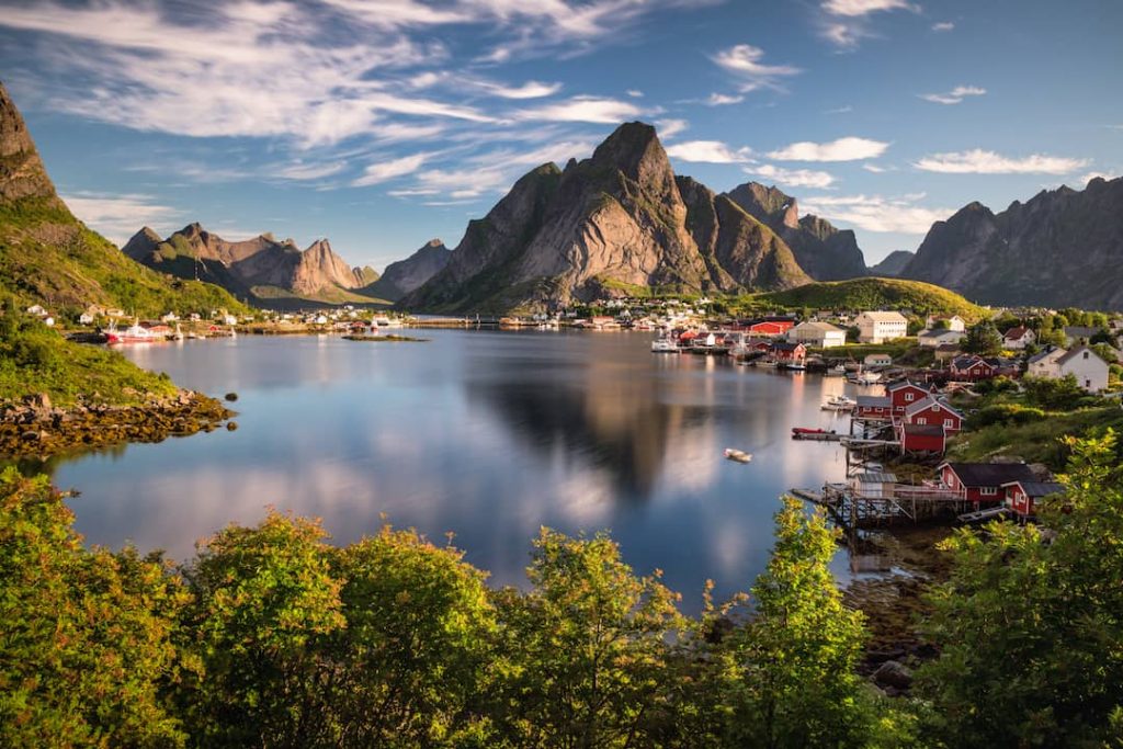 Fjords and lakes in Norway