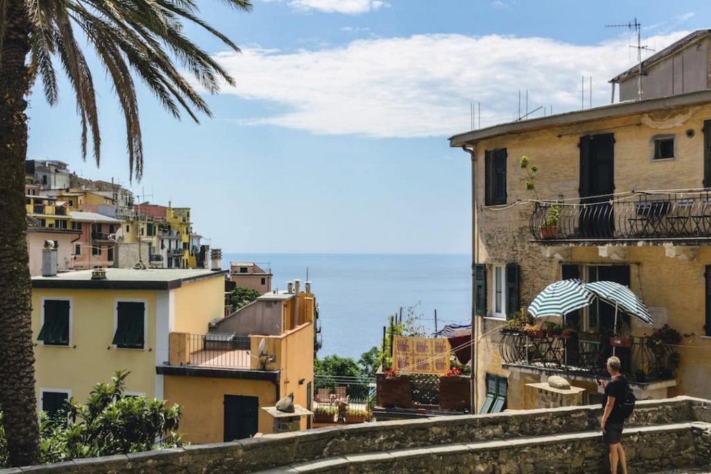 The view of the sea from Riomaggiore, Italy