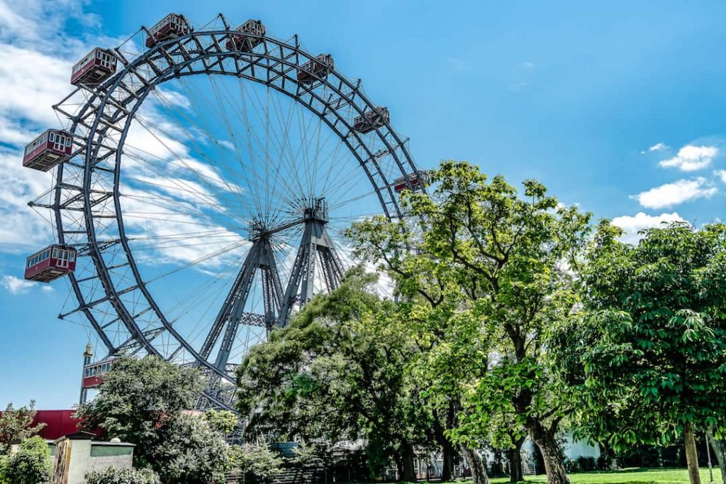 A ferris wheel in Vienna, Austria