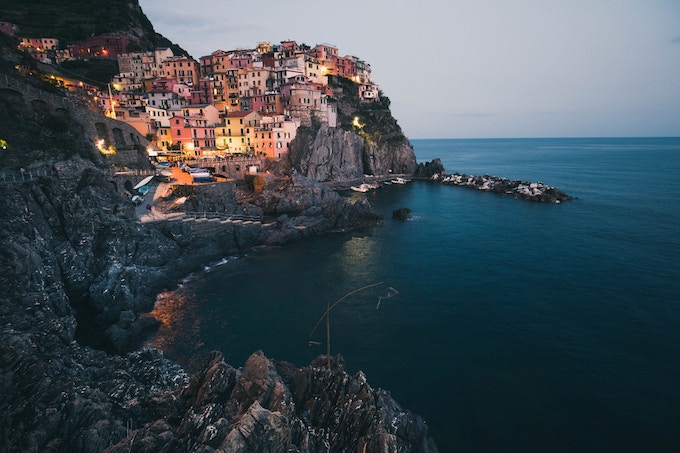 Manarola o zmierzchu