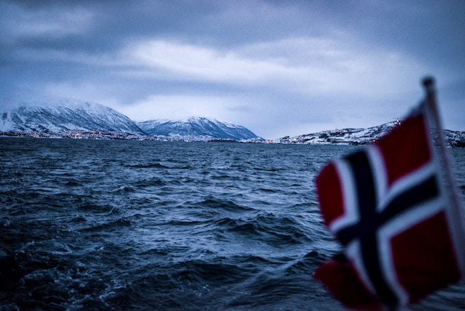 The sea in Tromso, Norway