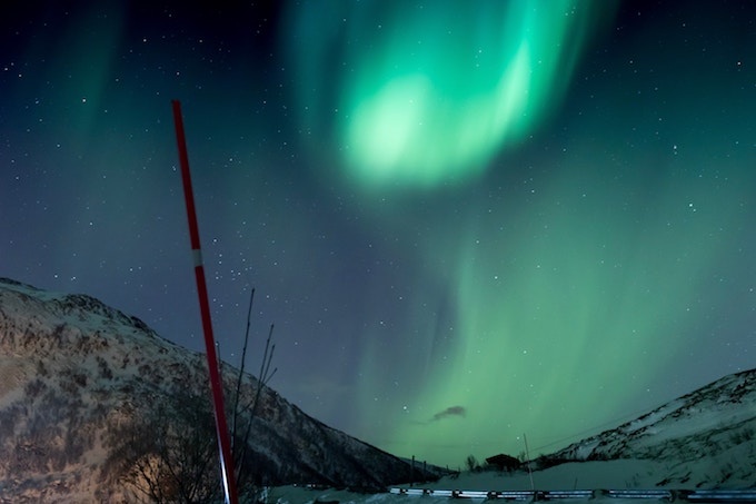 The northern lights above Norway