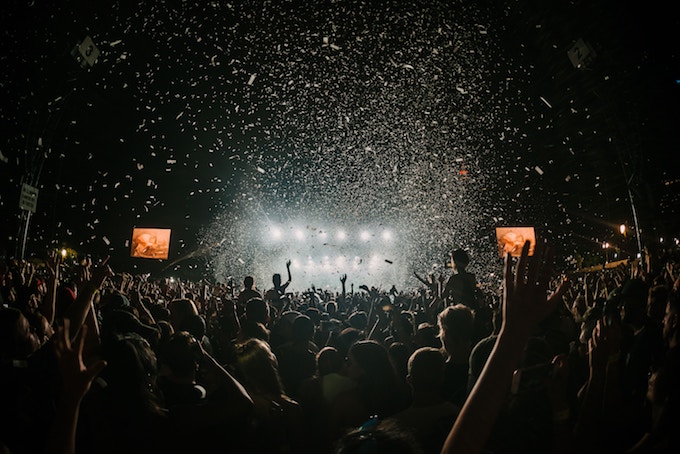 the crowd at a concert