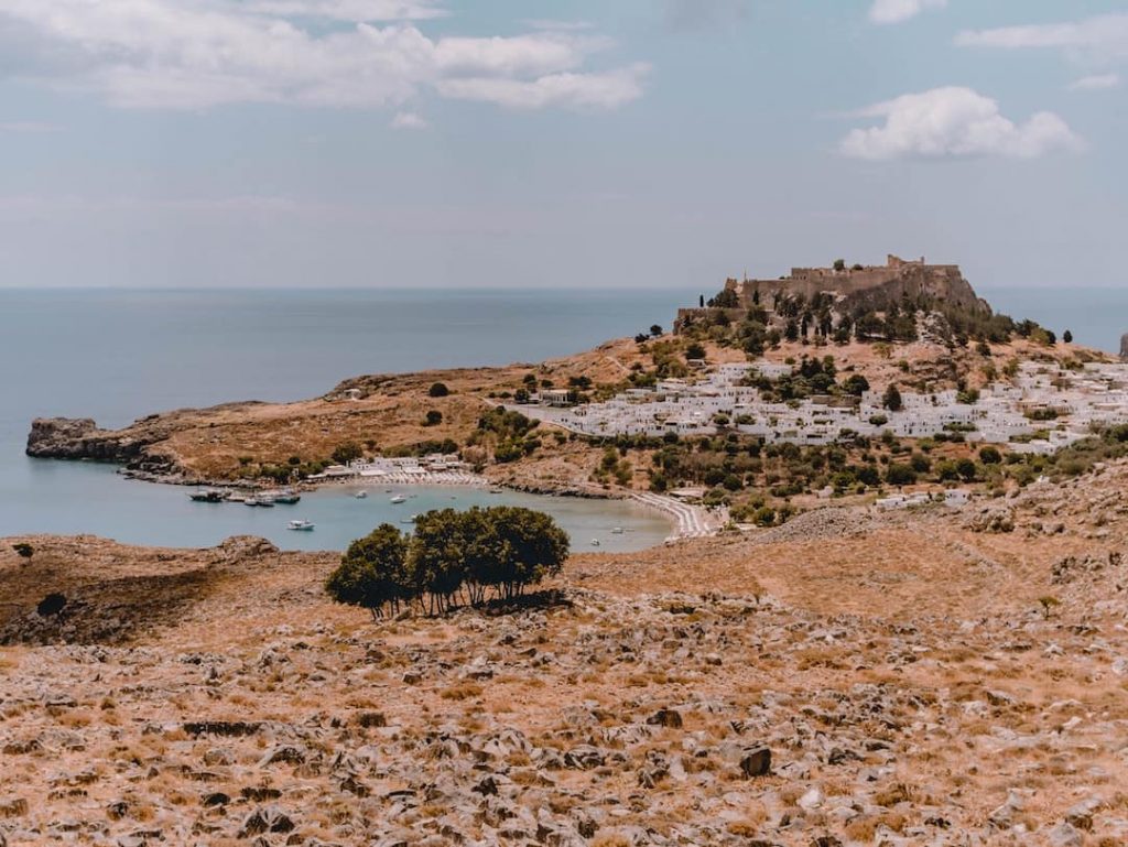 A village on the island of Rhodes, Greece