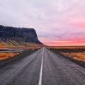 Empty open road in Iceland